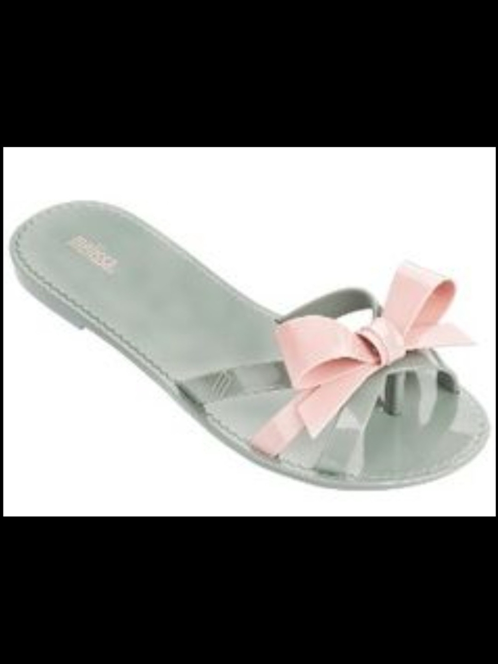 Melissa Jelly Bow Sandals,Sage Green /Blush Pink,Bubble Scent,7